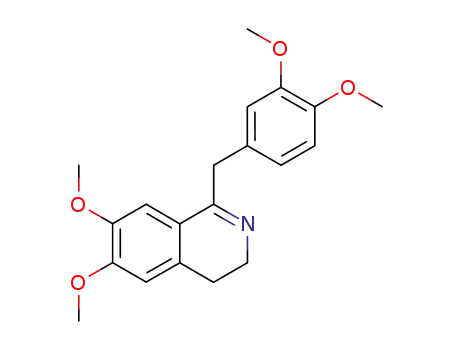 Molecular Structure of 6957-27-3 (1-[(3,4-Dimethoxyphenyl)methyl]-3,4-dihydro-6,7-dimethoxyisoquinoline)