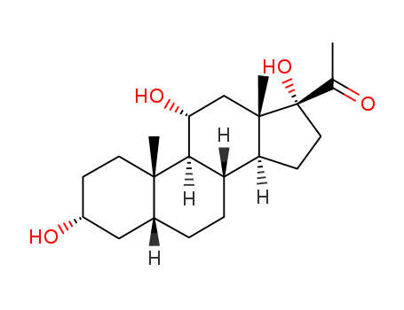 1-[(3R,5R,8S,9S,10S,11R,13S,14S,17R)-3,11,17-trihydroxy-10,13-dimethyl-1,2,3,4,5,6,7,8,9,11,12,14,15,16-tetradecahydrocyclopenta[a]phenanthren-17-yl]ethanone cas  603-96-3