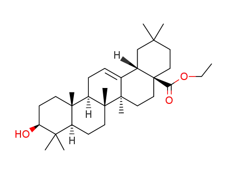 Molecular Structure of 110700-49-7 (Ethyl (3beta)-3-hydroxyolean-12-en-28-oate)
