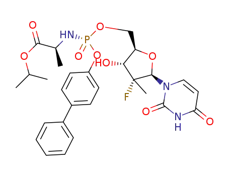 (S)‐2‐[[[(1,1’‐biphenyl-4-yloxy)][((2R,3R,4R,5R)‐5‐(2,4‐dioxo‐3,4‐dihydropyrimidin-1(2H)-yl)‐4‐fluoro‐3‐hydroxy‐4-methyltetrahydrofuran-2-yl)methoxy]-(S)-phosphoryl]amino]propionic acid isopropyl ester