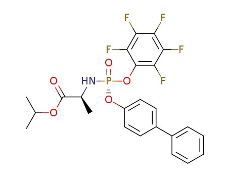 (S)-2-[[(S)-(1,1'-biphenyl-4-oxy)(pentafluorophenoxy)phosphoryl]amino]propionic acid isopropyl ester