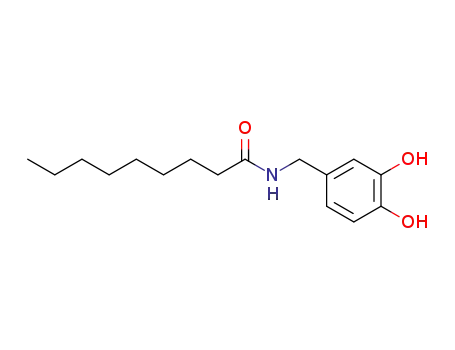 Molecular Structure of 139446-83-6 (Nonanamide, N-[(3,4-dihydroxyphenyl)methyl]-)