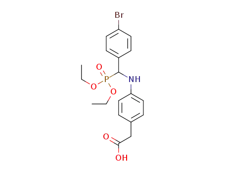 2-(4-(((4-bromophenyl)(diethoxyphosphoryl)methyl)amino)phenyl)acetic acid