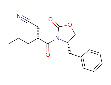 (3R)-3-[(4S)-4-benzyl-2-oxo-1,3-oxazolidine-3-carbonyl]hexanenitrile