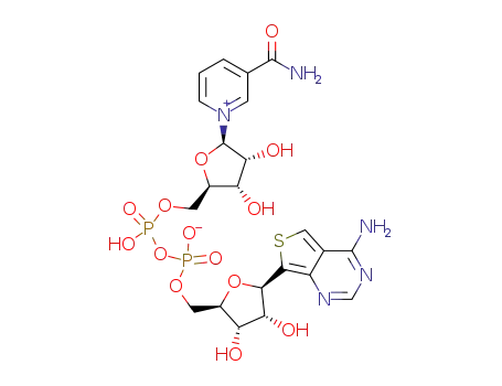 1-((2R,3R,4R,5R)-5-((((((((2R,3R,4R,5R)-5-(4-aminothieno[3,4-d]pyrimidin-7-yl)-3,4-dihydroxytetrahydrofuran-2-yl)methoxy)(hydroxy)phosphoryl)oxy)(hydroxy)phosphoryl)oxy)methyl)- 3,4-dihydroxytetrahydrofuran-2-yl)-3-carbamoylpyridin-1-ium