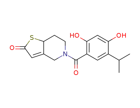 5-(2,4-dihydroxy-5-isopropylbenzoyl)-5,6,7,7a-tetrahydrothieno[3,2-c]pyridin-2(4H)-one