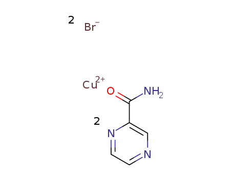 di-μ2-bromidobis(pyrazinamide)copper(II)