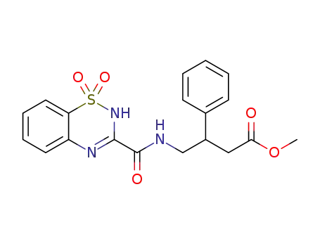 methyl 4-(1,1-dioxido-2H-benzo[e][1,2,4]thiadiazine-3-carboxamido)-3-phenylbutanoate