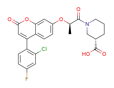 (3S)-1-[(2R)-2-[4-(2-chloro-4-fluorophenyl)-2-oxochromen-7-yl]oxypropanoyl]piperidine-3-carboxylic acid