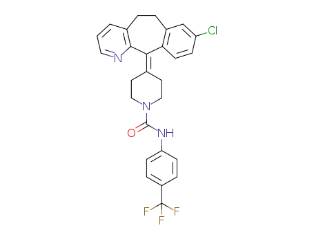 4-(8-chloro-5,6-dihydro-11H-benzo[5,6]cyclohepta[1,2-b]pyridin-11-ylidene)-N-(4-(trifluoromethyl)phenyl)piperidine-1-carboxamide