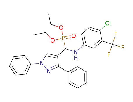 [(4-chloro-3-trifluoromethyl-phenylamino)-(1,3-diphenyl-1H-pyrazol-4-yl)methyl]phosphonic acid diethyl ester
