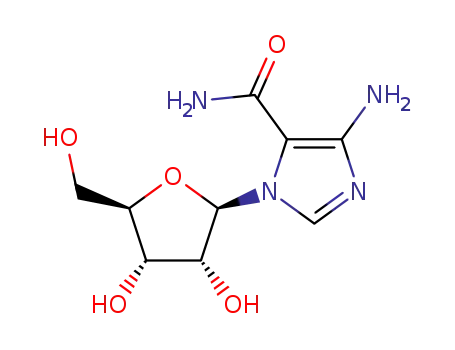 Molecular Structure of 7132-71-0 (4-amino-1-pentofuranosyl-1H-imidazole-5-carboxamide)