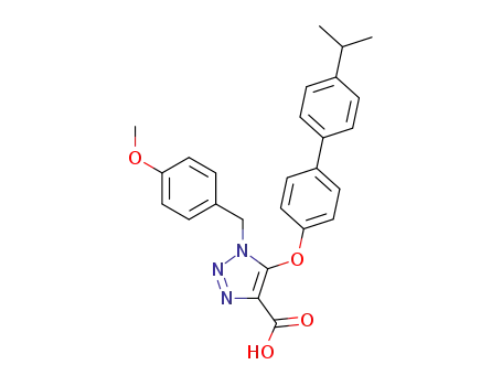 5-((4'-isopropyl-[1,1'-biphenyl]-4-yl)oxy)-1-(4-methoxybenzyl)-1H-1,2,3-triazole-4-carboxylic acid