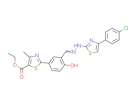 ethyl 2-(3-((2-(4-(4-chlorophenyl)thiazol-2-yl)hydrazono)methyl)-4-hydroxyphenyl)-4-methylthiazole-5-carboxylate
