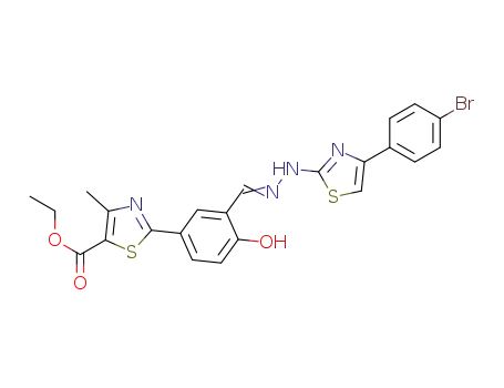 ethyl 2-(3-((2-(4-(4-bromophenyl)thiazol-2-yl)hydrazono)methyl)-4-hydroxyphenyl)-4-methylthiazole-5-carboxylate
