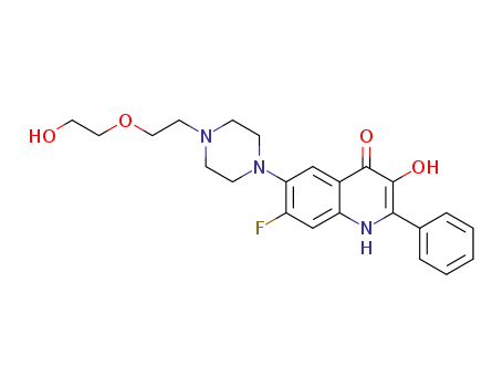 7-fluoro-3-hydroxy-6-(4-(2-(2-hydroxyethoxy)ethyl)piperazin-1-yl)2-phenylquinolin-4(1H)-one