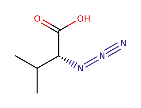 Molecular Structure of 40224-49-5 (Butanoic acid, 2-azido-3-methyl-, (R)-)