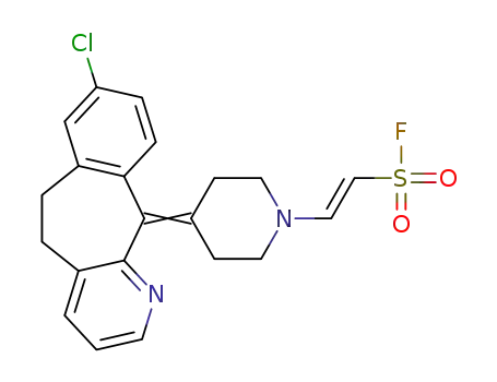 (E)-2-(4-(8-chloro-5,6-dihydro-11H-benzo[5,6]cyclohepta[1,2-b]pyridin-11-ylidene)piperidin-1-yl)ethene-1-sulfonyl fluoride