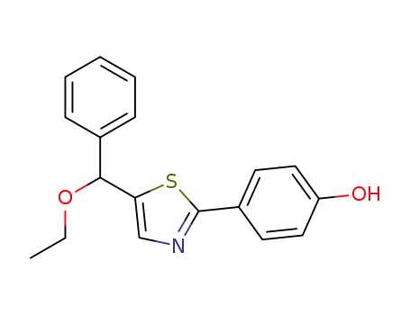 4-(5-(ethoxy(phenyl)methyl)thiazol-2-yl)phenol