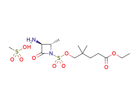 5-((((2S,3S)-3-amino-2-methyl-4-oxoazetidin-1-yl)sulfonyl)oxy)-4,4-dimethylpentanoate mesylate
