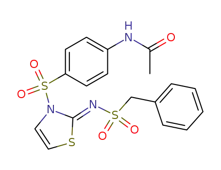 phenyl-methanesulfonic acid-[3-(N-acetyl-sulfanilyl)-3H-thiazol-2-ylidenamide]