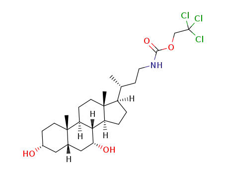 2,2,2-trichloroethyl ((3R)-3-((3R,7R,8R,9S,10S,13R,14S,17R)-3,7-dihydroxy-10,13-dimethylhexadecahydro-1H-cyclopenta[a]phenanthren-17-yl)butyl)carbamate