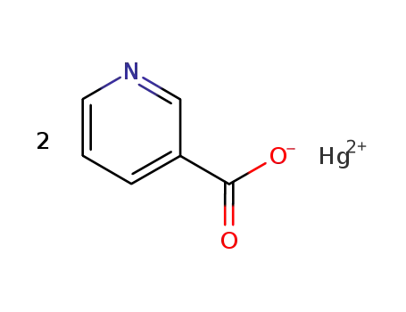 Molecular Structure of 41408-73-5 (3-Pyridinecarboxylic acid, mercury(2+) salt)
