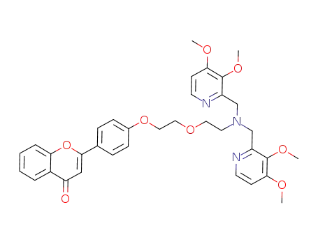 2-(4-(2-(2-(bis((3,4-dimethoxypyridin-2-yl)methyl)amino)ethoxy)ethoxy)phenyl)-4H-chromen-4-one