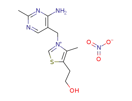 Thiazolium,3-[(4-amino-2-methyl-5-pyrimidinyl)methyl]-5-(2-hydroxyethyl)-4-methyl-,nitrate (1:1)
