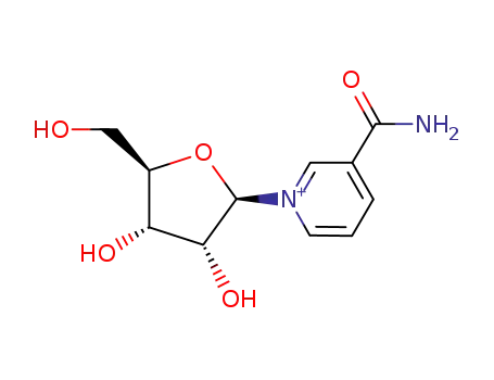 Molecular Structure of 1341-23-7 (Pyridinium,3-(aminocarbonyl)-1-b-D-ribofuranosyl-)