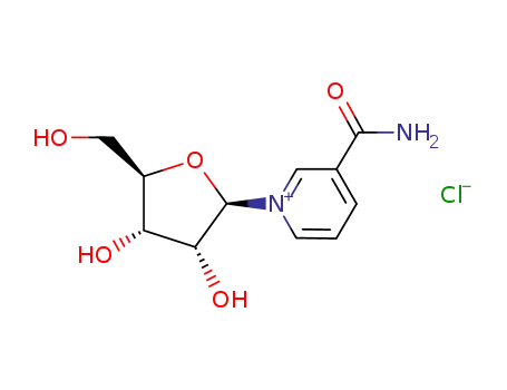 Molecular Structure of 23111-00-4 (Nicotinamide riboside chloride)