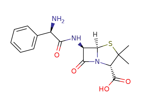 Molecular Structure of 69-53-4 (Ampicillin)