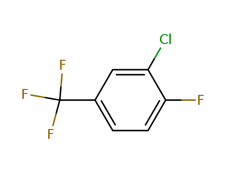 Molecular Structure of 78068-85-6 (3-Chloro-4-fluorobenzotrifluoride)