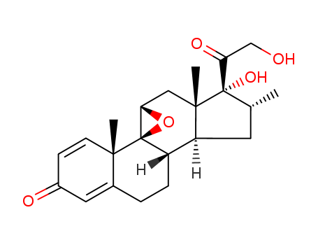 (9b,11b,16a)-9,11-Epoxy-17,21-dihydroxy-16-methyl-pregna-1,4-diene-3,20-dione(24916-90-3)