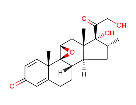 Molecular Structure of 24916-90-3 (16-beta Methyl Epoxide)