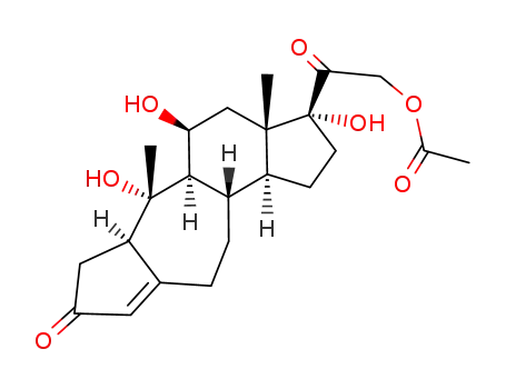 Acetic acid 2-oxo-2-((3R,3aS,5S,5aR,6S,6aR,11aS,11bS)-3,5,6-trihydroxy-3a,6-dimethyl-8-oxo-2,3,3a,4,5,5a,6,6a,7,8,10,11,11a,11b-tetradecahydro-1H-indeno[5,4-f]azulen-3-yl)-ethyl ester