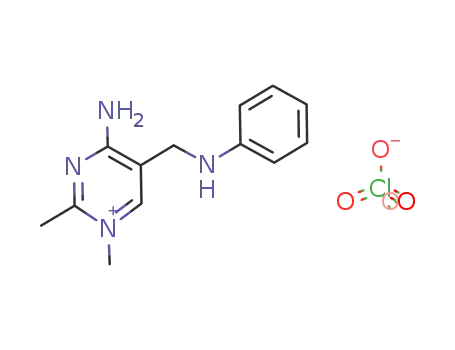 4-Amino-1,2-dimethyl-5-phenylaminomethyl-pyrimidin-1-ium; perchlorate