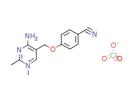 4-Amino-5-(4-cyano-phenoxymethyl)-1,2-dimethyl-pyrimidin-1-ium; perchlorate
