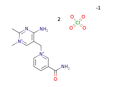 1-<(4-amino-1,2-dimethyl-5-pyrimidinio)methyl>3-carbamoylpyridinium diperchlorate