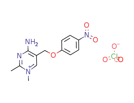 4-Amino-1,2-dimethyl-5-(4-nitro-phenoxymethyl)-pyrimidin-1-ium; perchlorate
