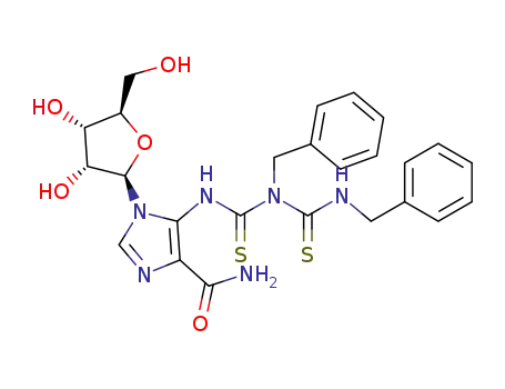 5-<1-<3-(benzylthiocarbamoyl)-3-benzylthioureido>>-1-(β-D-ribofuranosyl)imidazole-4-carboxamide