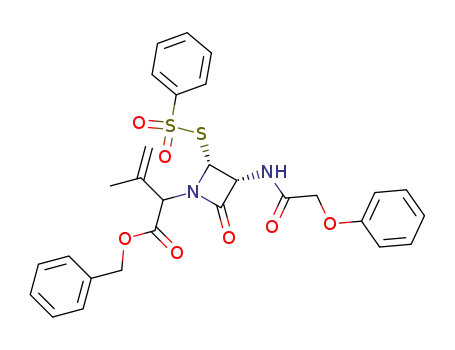 4-phenylsulfonylthio-3-phenoxyacetamido-1-(1-benzyloxycarbonyl-2-methyl-2-propenyl)-2-azetidinone
