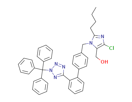 2-Butyl-4-chloro-1-[2'-(2-trityl-2H-tetrazol-5-yl)-biphenyl-4-ylmethyl]-1H-imidazol-5-ylmethanol