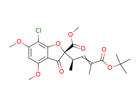 (R)-2-((Z)-(R)-3-tert-Butoxycarbonyl-1-methyl-but-2-enyl)-7-chloro-4,6-dimethoxy-3-oxo-2,3-dihydro-benzofuran-2-carboxylic acid methyl ester