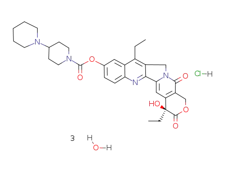 Molecular Structure of 136572-09-3 (Irinotecan hydrochloride trihydrate)
