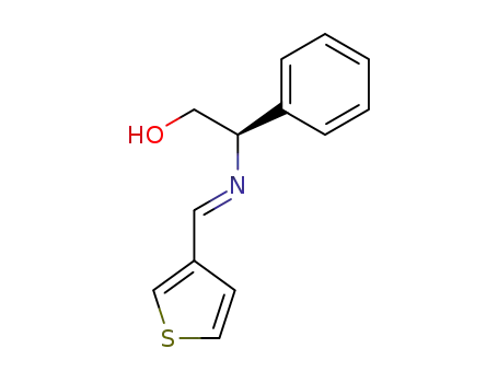 Molecular Structure of 139437-49-3 (Benzeneethanol, b-[(3-thienylmethylene)amino]-, (R)-)