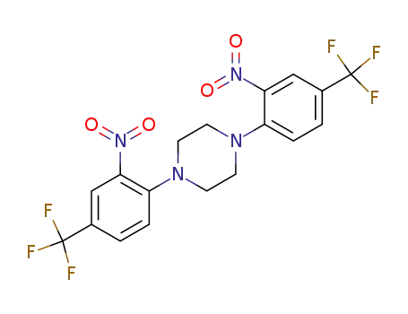 Molecular Structure of 137918-81-1 (Piperazine, 1,4-bis[2-nitro-4-(trifluoromethyl)phenyl]-)