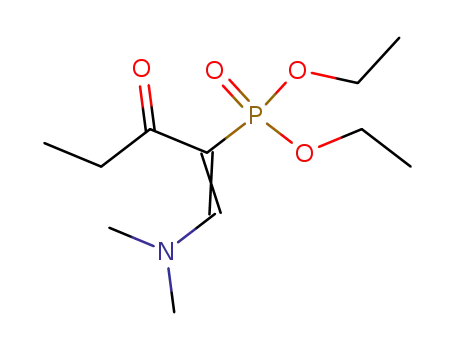 {1-[1-Dimethylamino-meth-(Z)-ylidene]-2-oxo-butyl}-phosphonic acid diethyl ester