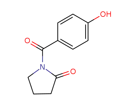 Molecular Structure of 72432-13-4 (2-Pyrrolidinone, 1-(4-hydroxybenzoyl)-)
