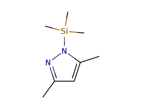 Molecular Structure of 18290-96-5 (1H-Pyrazole, 3,5-dimethyl-1-(trimethylsilyl)-)